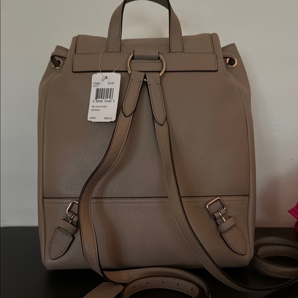 Coach Backpack Turnlock Rucksack Stone silver - Picture 2 of 5